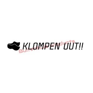 Sticker - Klompen uut!! 2 stuks Zwart