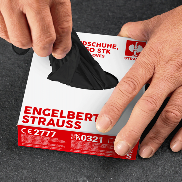 Wegwerphandschoenen 50st, Poedervrij, Zwart - Afbeelding 3
