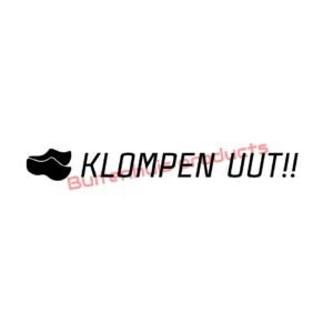 Sticker - Klompen uut!! 2 stuks Wit