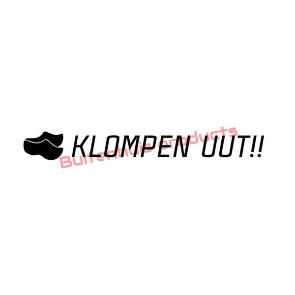 Sticker - Klompen uut!! 2 stuks Wit